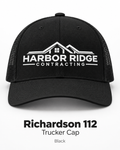 Harbor Ridge Richardson 112 Trucker Cap – Black