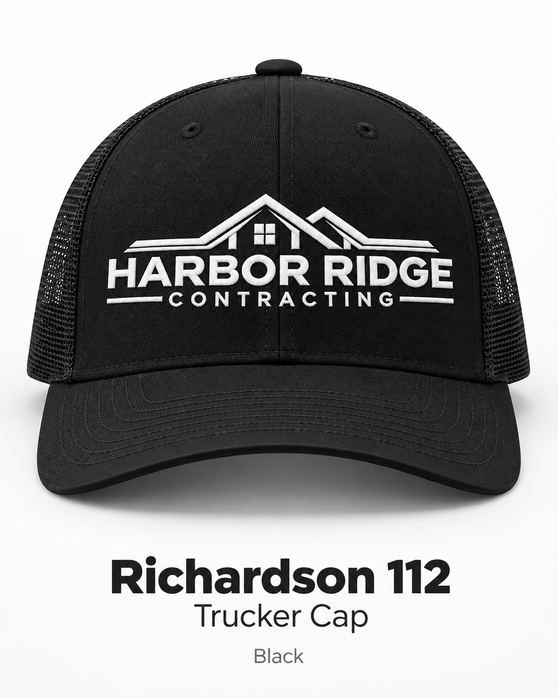 Harbor Ridge Richardson 112 Trucker Cap – Black