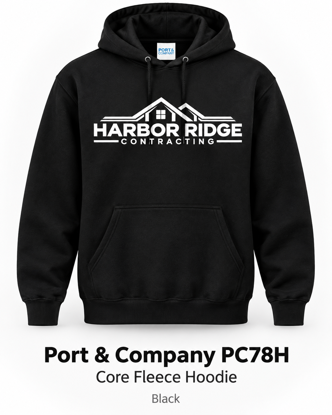 Harbor Ridge Core Fleece Hoodie – Black