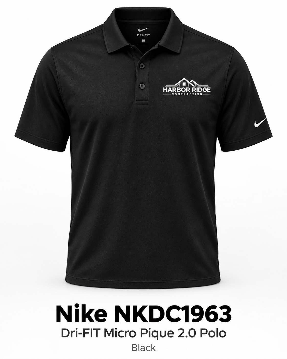 Harbor Ridge Nike Dri-FIT Polo – Black
