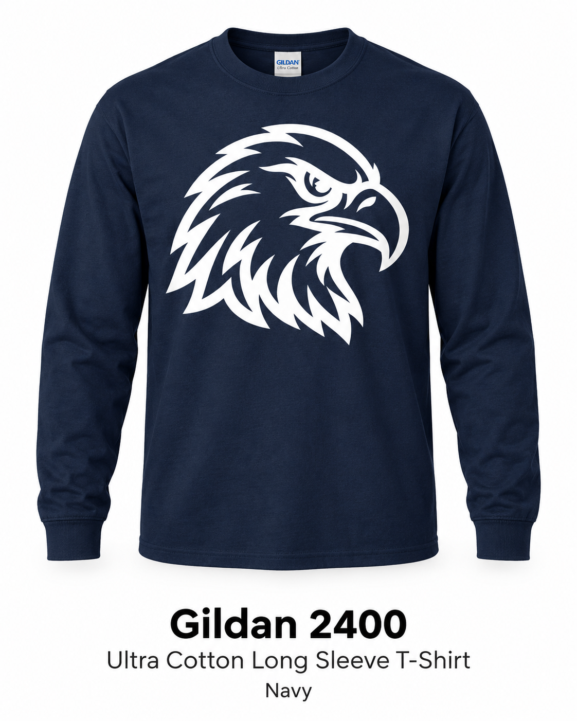 Eagles Ultra Cotton Long Sleeve T-Shirt – Navy Blue