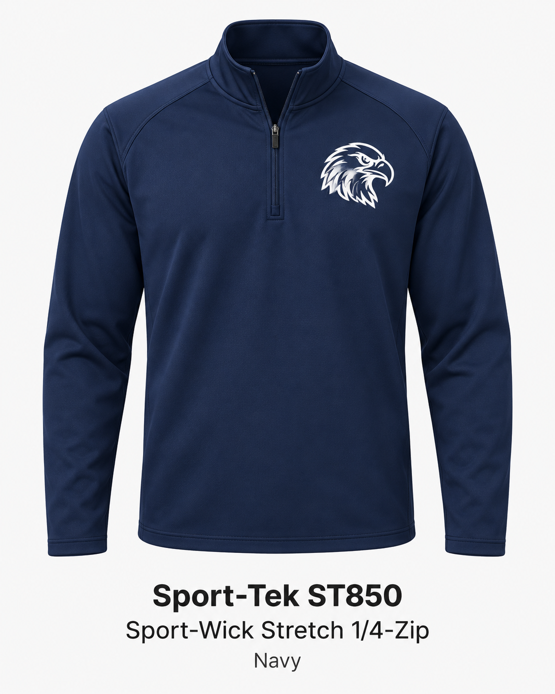 Eagles Sport-Tek Sport-Wick 1/4-Zip – Navy Blue