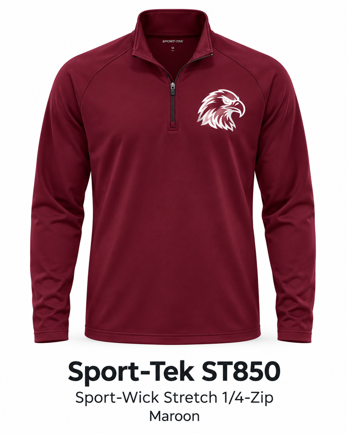 Eagles Sport-Tek Sport-Wick 1/4-Zip – Maroon