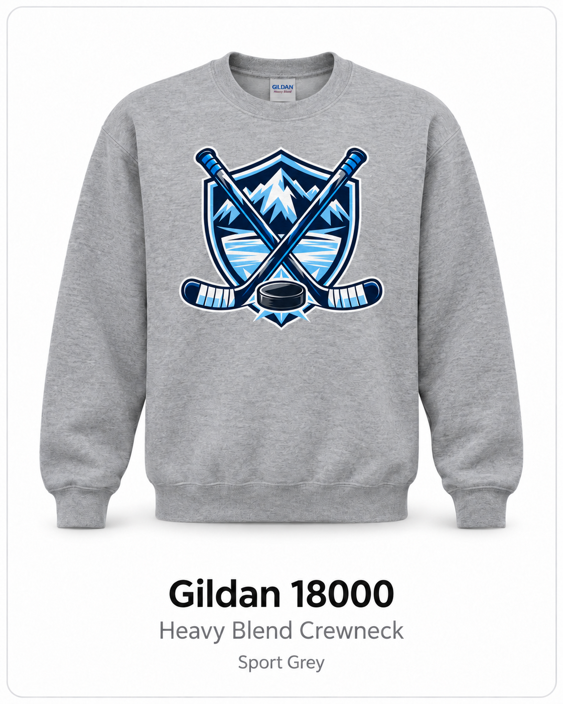 Hockey Team Heavy Blend Crewneck – Sport Grey