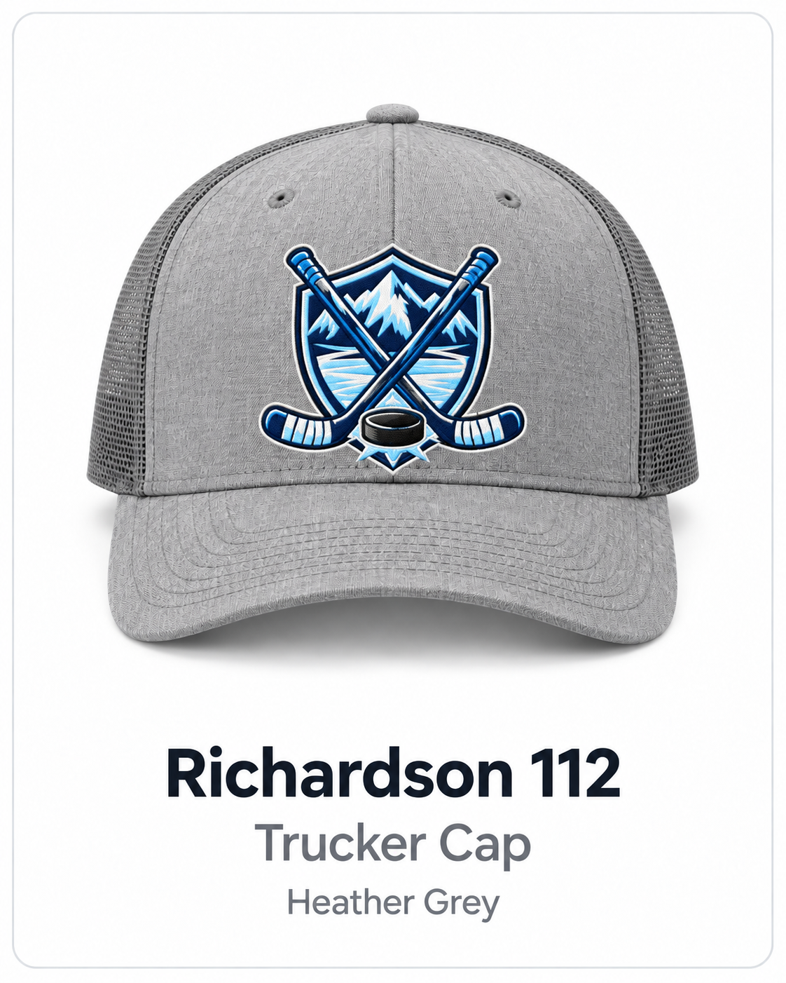 Hockey Team Richardson 112 Trucker Cap – Grey