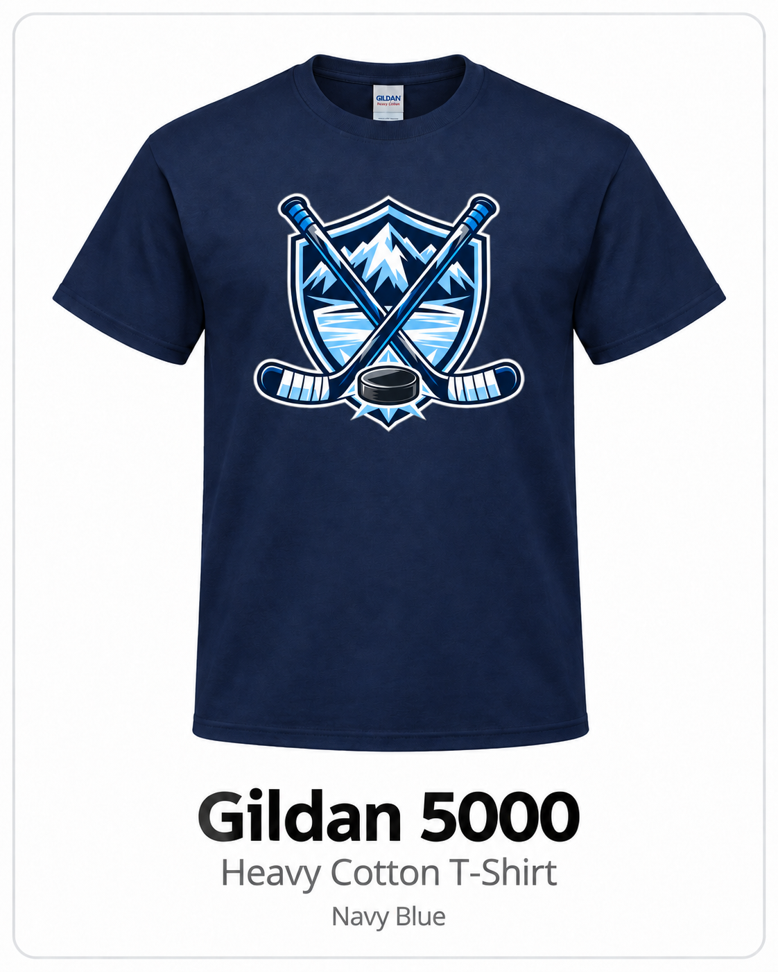 Hockey Team Heavy Cotton T-Shirt – Navy Blue