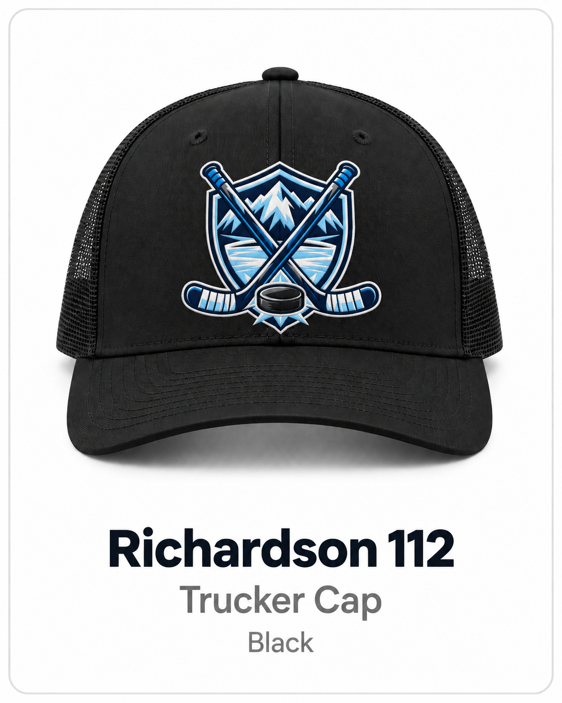Hockey Team Richardson 112 Trucker Cap – Black